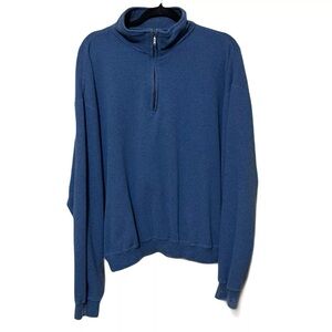 Carnoustie Golf 1/4-Zip Sweater Men’s XL Blue Pullover Heavy Cotton Outdoor